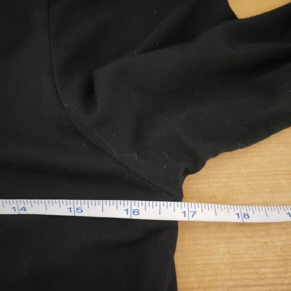Heartstring Small Black Long Sleeve Scoop Neck Dress NWT - Picture 8 of 11